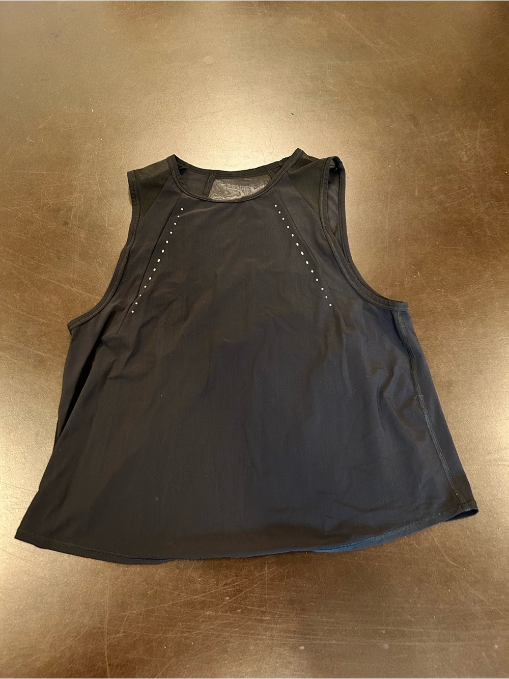 lululemon athletica Black Sleeveless Performance Tank with Perforated Accents